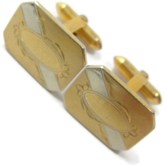 1/20th 12K Gold Filled Cufflinks Wedding Tux Vintage - Picture 1 of 16